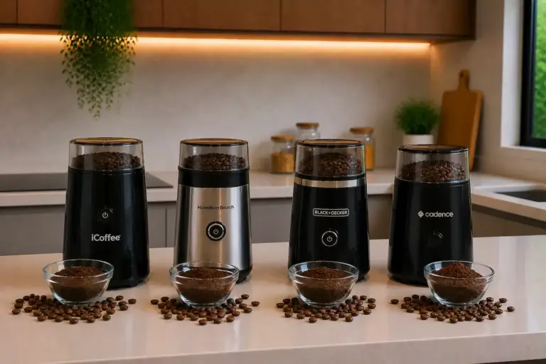 Home Moedores de café iCoffee, Hamilton Beach, Black+Decker e Cadence com grãos de café
